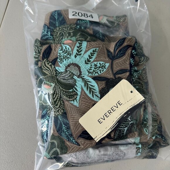 Evereve Maxi Wrap Kimono Size S Mindy Green Floral - Picture 7 of 14